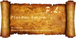 Pieldner Larina névjegykártya